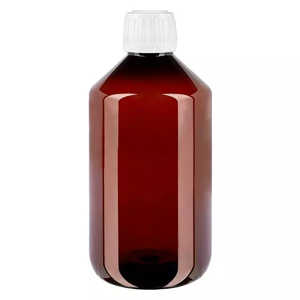 PET-flaska 500ml med vit standardkork PET-flaska 500ml med vit standardkork