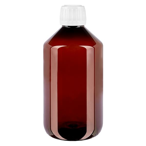 PET-flaska 500ml med vit standardkork PET-flaska 500ml med vit standardkork