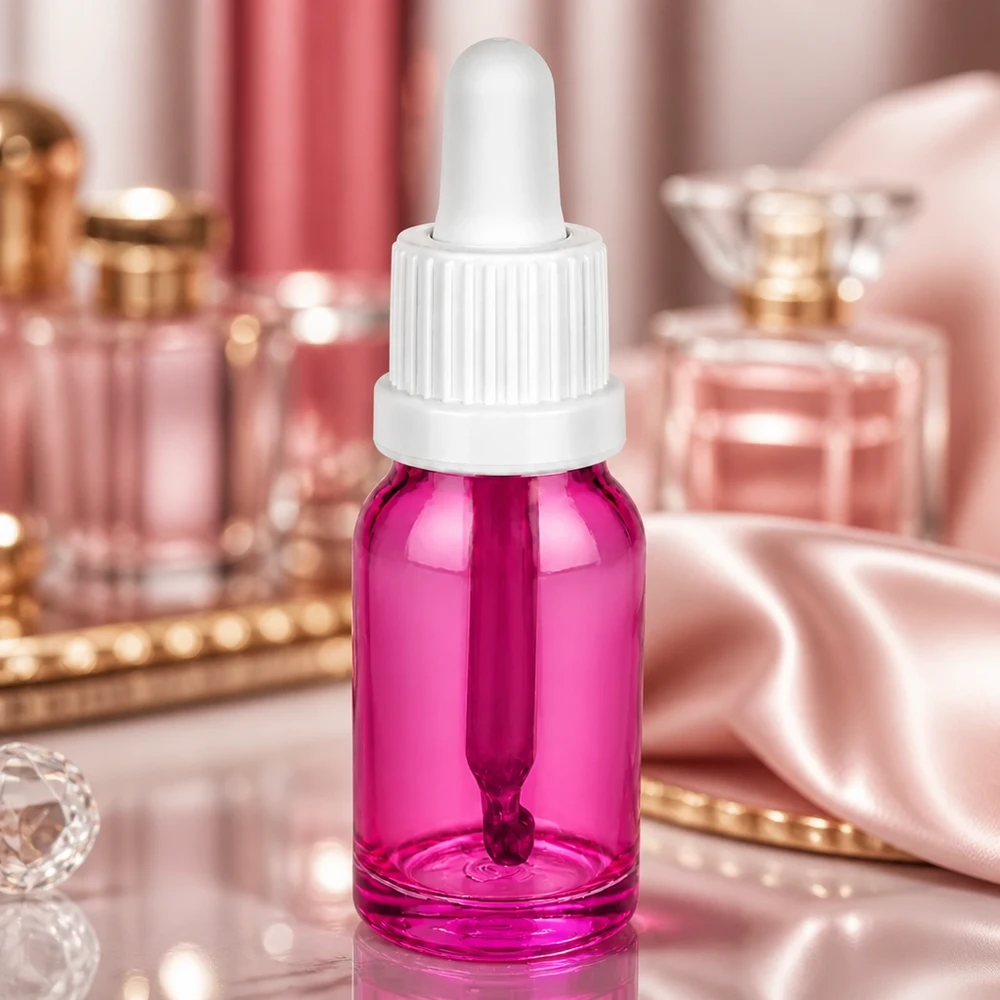 Elegant 10ml pipettflaska i lila för eteriska oljor OV PurpleLine UT18/10