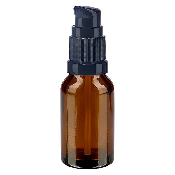 Apoteksflaska brun 30ml pumplock svart standard Apoteksflaska brun 30ml pumplock svart standard
