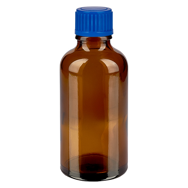 50ml flaska 11mm skruvkork blå standard BrownLine UT18/50