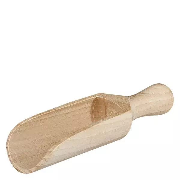 Träspade storlek M halvrund form - 140 mm lång Träspade storlek M, halvrund, 14 cm lång, tillverkad av naturligt trä för kök och hushåll