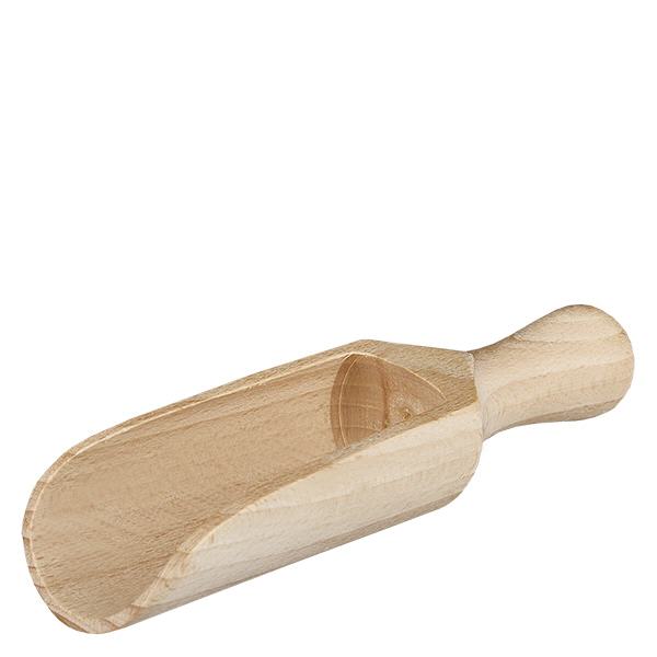 Träspade storlek M halvrund form - 140 mm lång Träspade storlek M, halvrund, 14 cm lång, tillverkad av naturligt trä för kök och hushåll