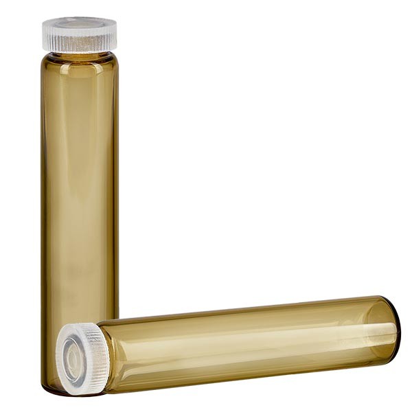 Burk med rullkant, essensrör brunt glas 2ml Burk med rullkant, essensrör brunt glas 2ml