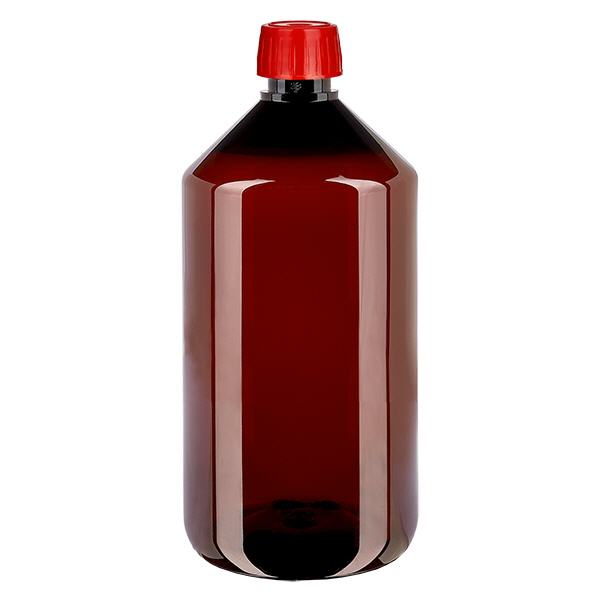 PET-flaska 750ml med avgasande skruvkork röd PET-flaska 750ml med avgasande skruvkork röd