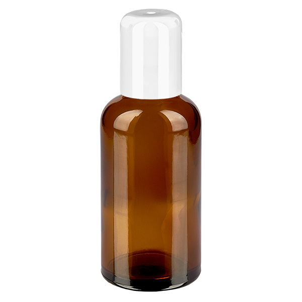 50 ml roll-on-flaska vit med standardkork BrownLine UT18/50