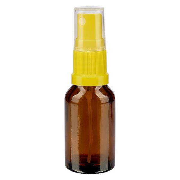 Apoteksflaska brun 30ml spraytopp gul Apoteksflaska brun 30ml spraytopp gul