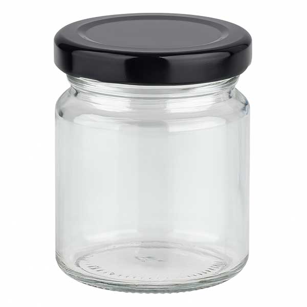 Rund burk 53 ml med lock BasicSeal svart UNiTWIST