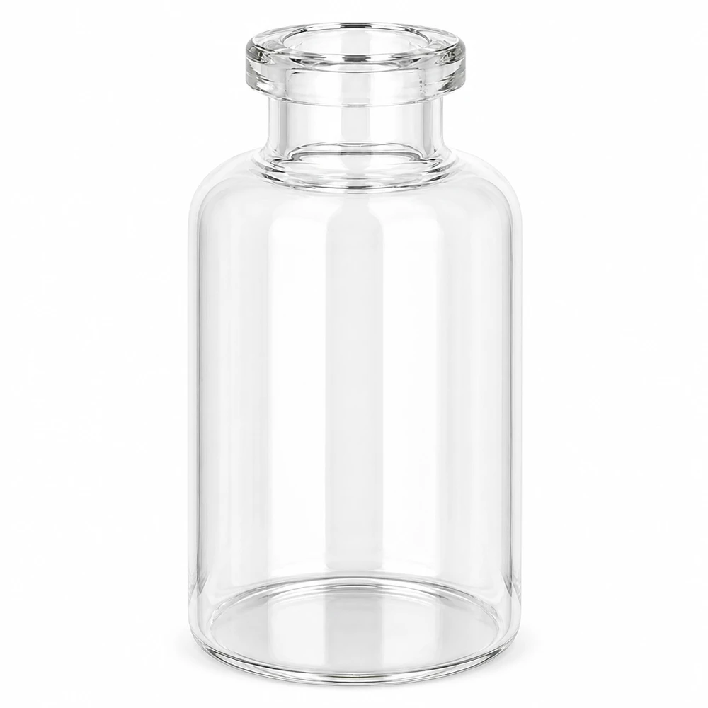 Injektionsflaska klarglas 30ml Zylindrische Klarglas Injektionsflasche 30ml mit engem Hals und flachem Boden