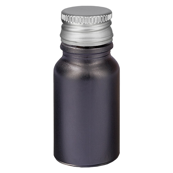 10ml flaska 11mm skruvkork Alu-Silver Standard BlackL. UT18/10