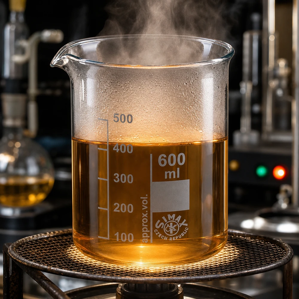 Graduerad bägare 600ml låg form med tydligt synlig milliliterskala tillverkad av borosilikatglas