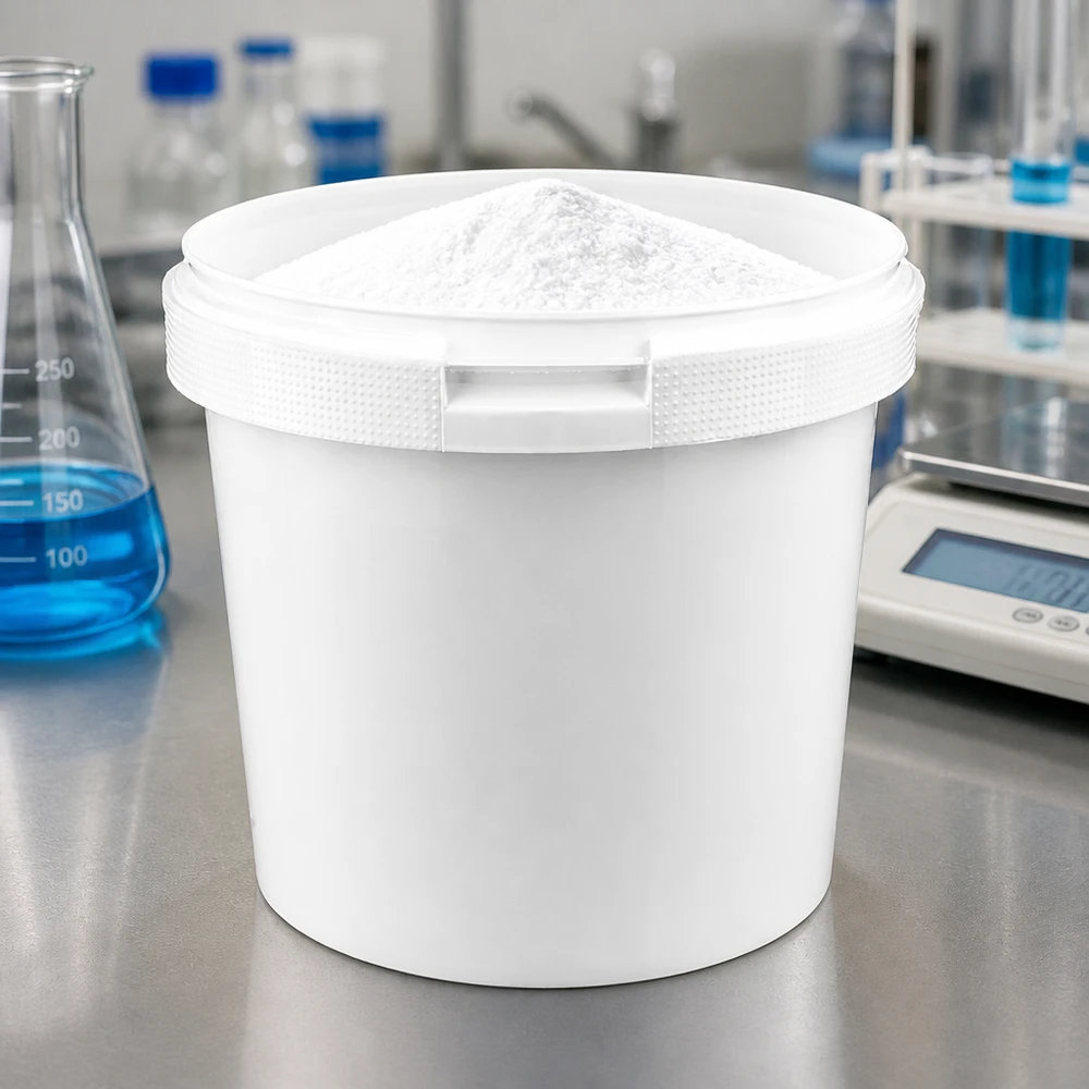 Livsmedelsgodkänd PP-hink, 2,5 liter, utan lock, i vitt, för laboratorie- och industrianvändning