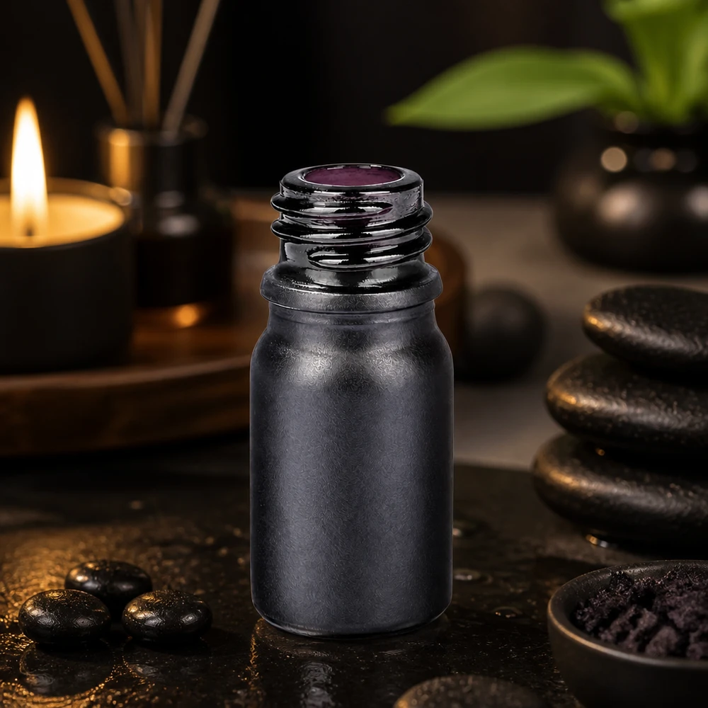 Premium 5ml apoteksflaska BlackLine UT18/5 UNiTWIST för högkvalitativ aromaterapi och wellness