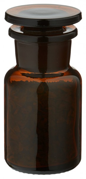 Idé för en kryddburk i glas: Apotekarflaska 50 ml, vid hals, brunt glas inkl. glaspropp Idé för en kryddburk i glas: Apotekarflaska 50 ml, vid hals, brunt glas inkl. glaspropp