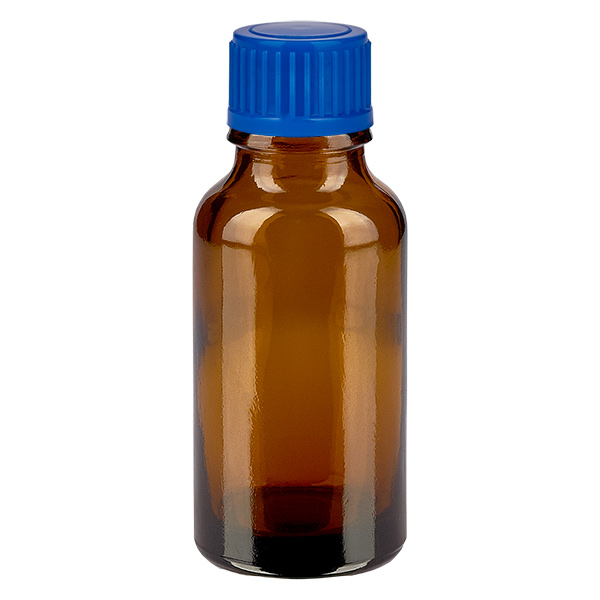 20ml flaska 11mm skruvkork blå standard BrownLine UT18/20
