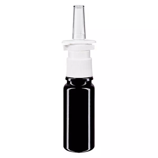Apoteksflaska violett 10ml näsförstoftare vit standard Apoteksflaska violett 10ml näsförstoftare vit standard