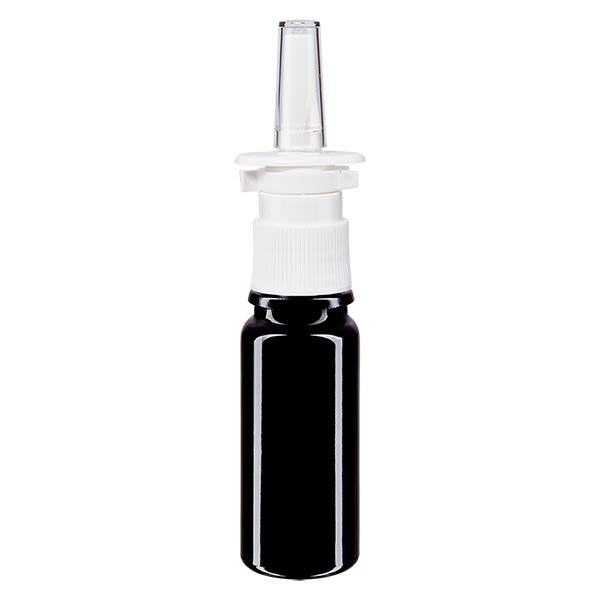 Apoteksflaska violett 10ml näsförstoftare vit standard Apoteksflaska violett 10ml näsförstoftare vit standard