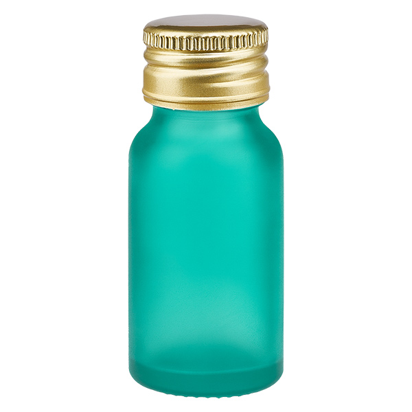 10ml flaska 11mm skruvkork Alu-Gold Standard GreenL. UT18/10 10ml flaska 11mm skruvkork Alu-Gold Standard GreenL. UT18/10