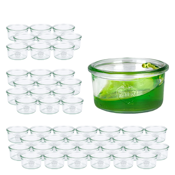 Set med 48 Weck-glas, 165 ml