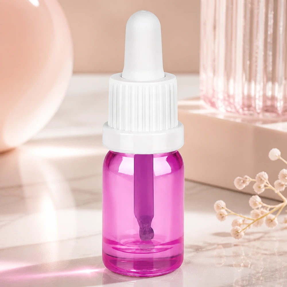 5ml pipettflaska vit originalitet skruvkork PurpleLine UT18/5 Premium pipettflaska 5ml med violett borosilikatglas och ergonomisk vit pipett