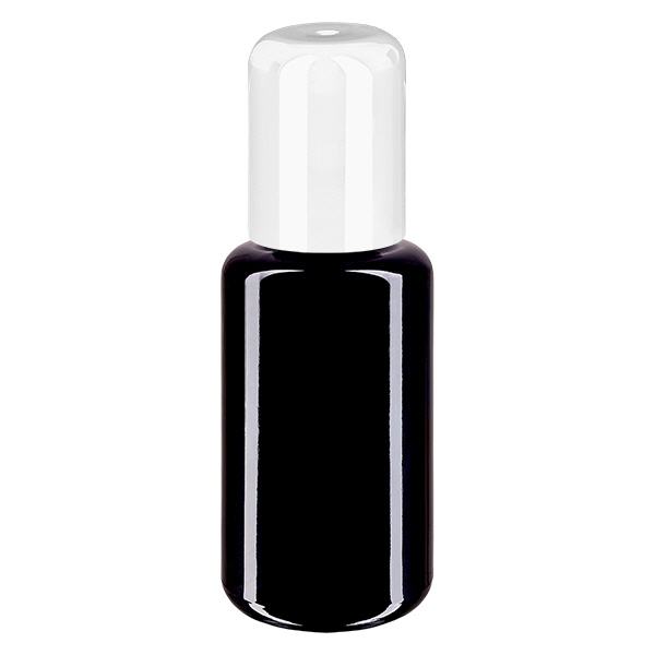 Apoteksflaska violett 30ml roll-on lock vit Apoteksflaska violett 30ml roll-on lock vit