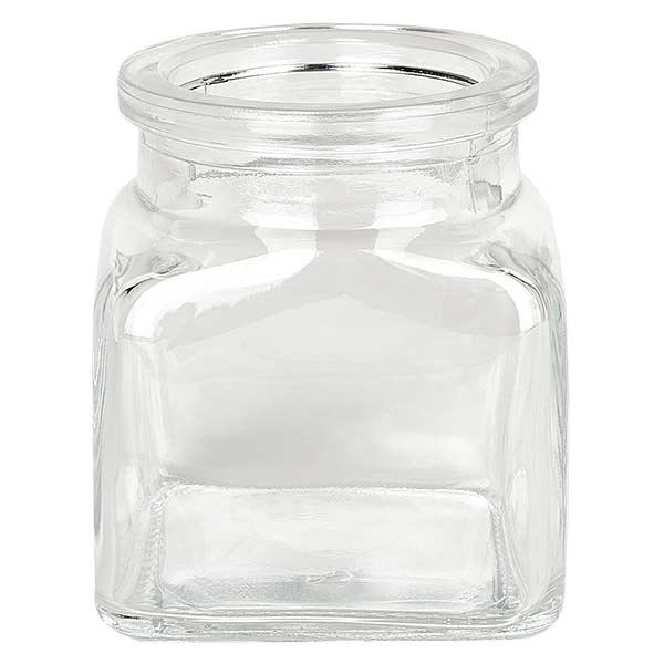 Quadratus 120ml klar, öppning 39mm, utan kork 38/42