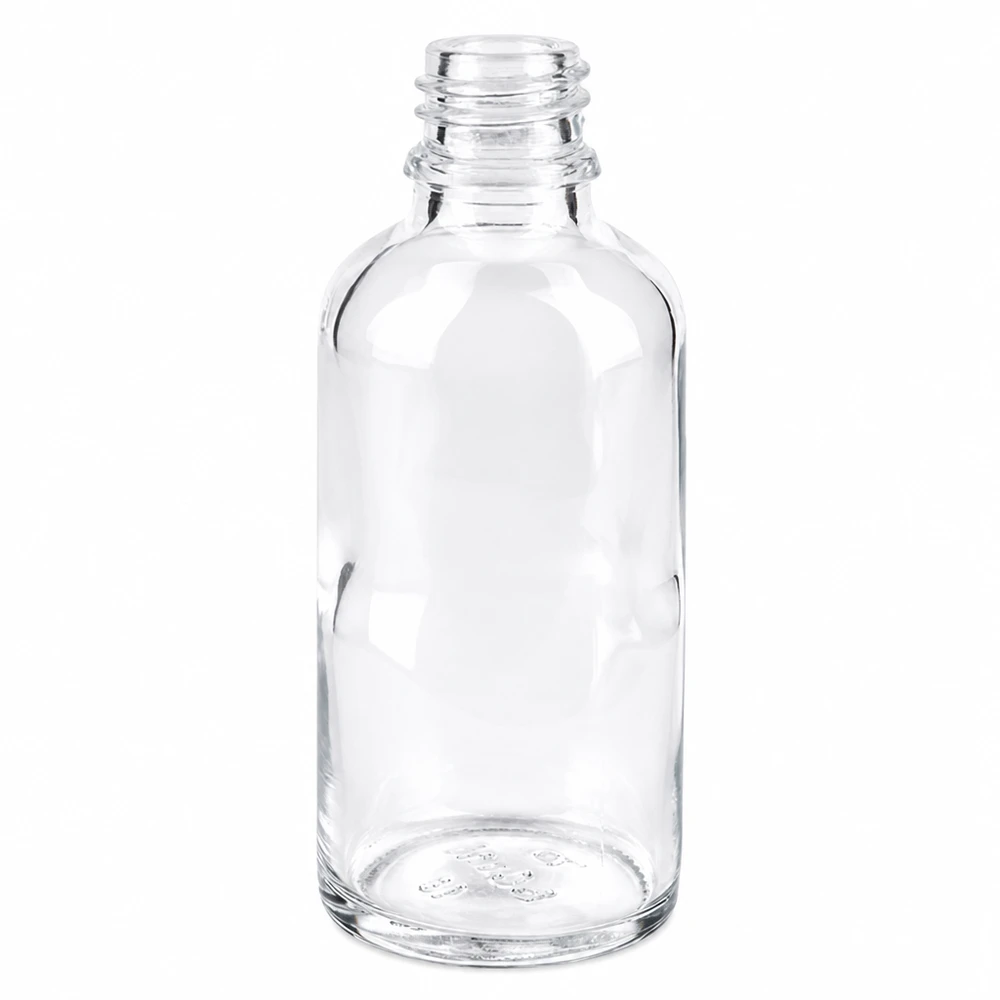 50 ml klar apoteksflaska ApoGlas tillverkad av transparent glas för läkemedel och tinkturer