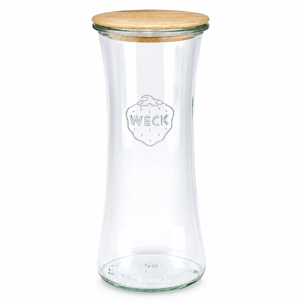 700 ml delikatessburk WECK RR80 med trälock WECK delikatessburk 700ml RR80 med trälock Konserveringsburk transparent glasburk med bambulock