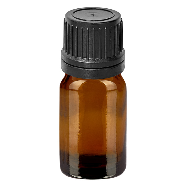 5ml Droppflaska 1mm svart med manipulationsskydd BrownLine UT18/5
