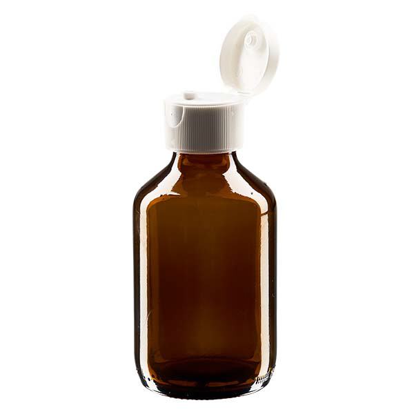 150 ml medicinflaska brun, med flip-top ApoGlas