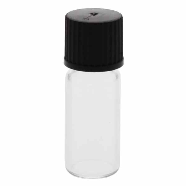 Transparenta skruvburkar, 1,52 ml, 11,6 x 32 mm, med lock.