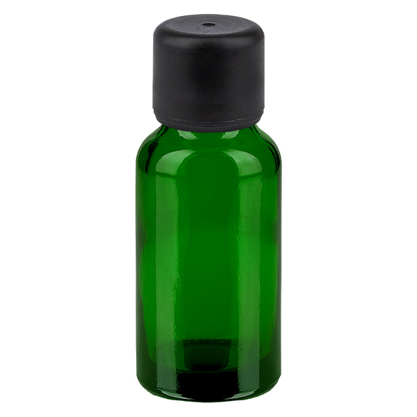 20ml flaska 6mm skruvkork svart standard GreenLine UT18/20 20ml flaska 6mm skruvkork svart standard GreenLine UT18/20