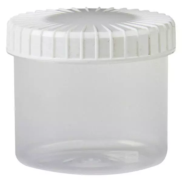 Transparent skruvburk 135 ml med räfflad tätning Transparent skruvburk 135 ml med räfflad tätning