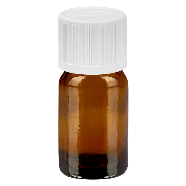 5 ml Droppflaska 1,2 mm vit med standardförslutning BrownL. UT18/5