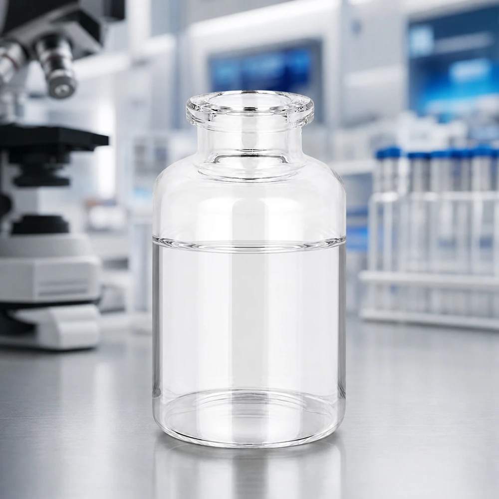 Injektionsflaska klart glas 20ml Zylindrische Klarglasflasche 20ml mit konischem Halsübergang für Injektionspräparate steril