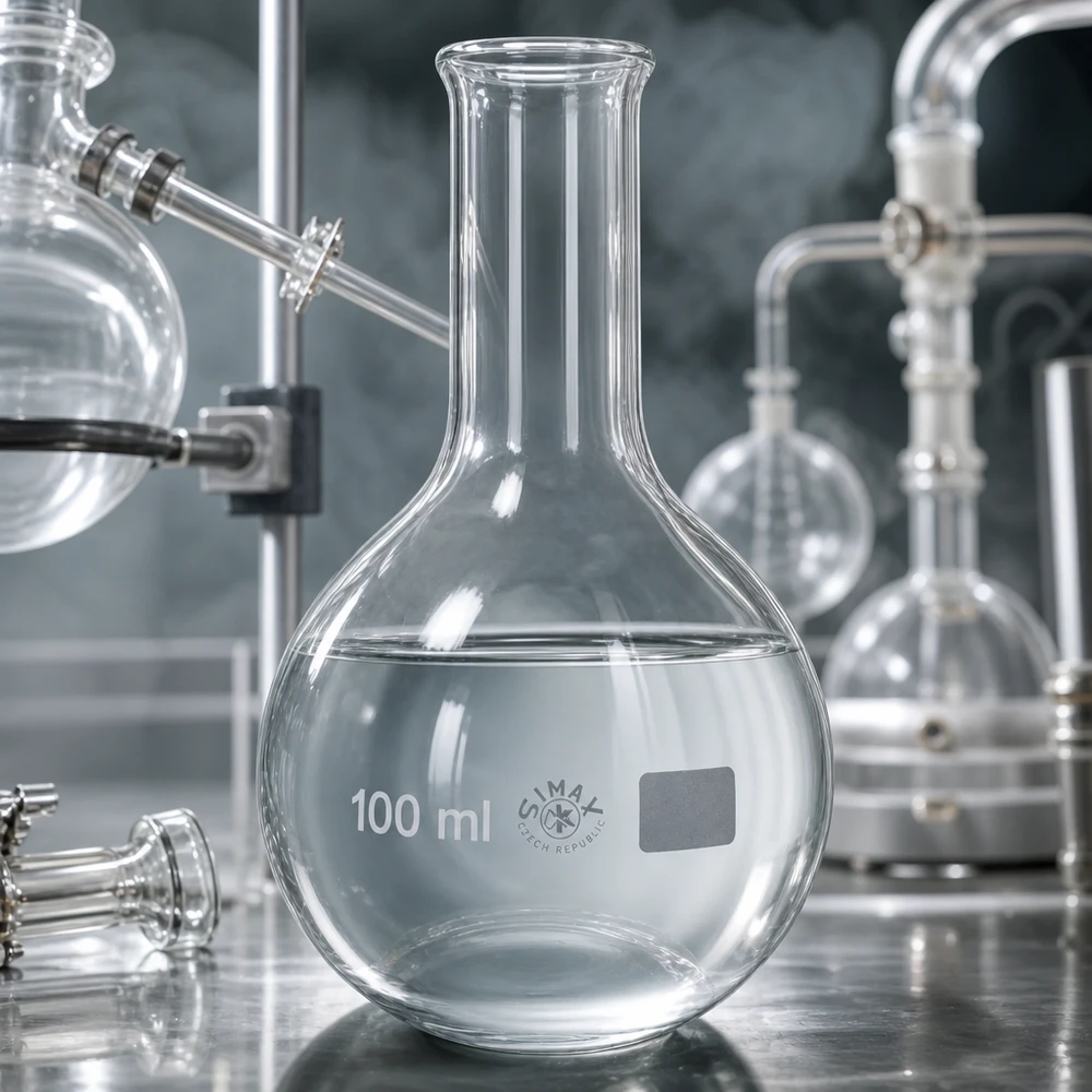 Stående kolv 100ml smal hals Transparent 100 ml laboratoriekolv med smal hals för professionella kemiexperiment