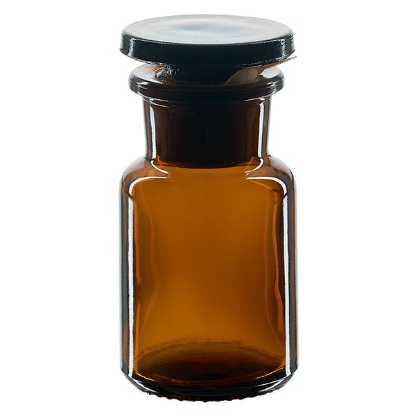 Flaska med rund axel 50ml brun glaspropp med bred hals