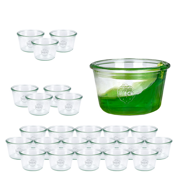 Set med 24 Weck-burkar 370 ml Set med 24 Weck-burkar 370 ml