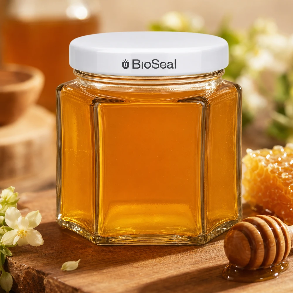 47ml hexa burk med vitt BioSeal lock UNiTWIST 47ml hexa burk med vitt BioSeal lock UNiTWIST