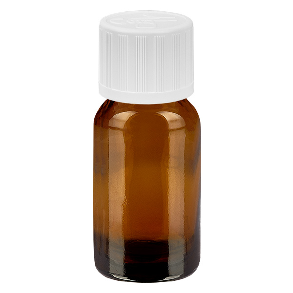 10ml Droppflaska 1,2mm vit med standardförslutning BrownL. UT18/10