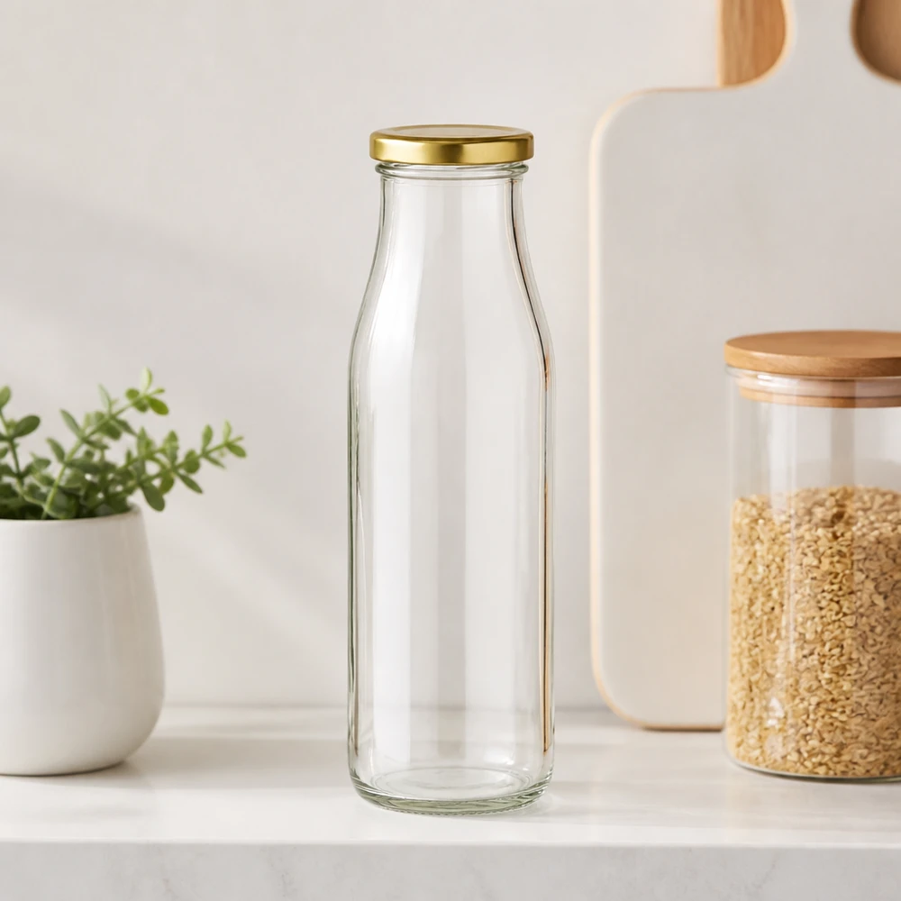 500 ml glasflaska + BasicSeal-lock guld UNiTWIST 500 ml glasflaska + BasicSeal-lock guld UNiTWIST