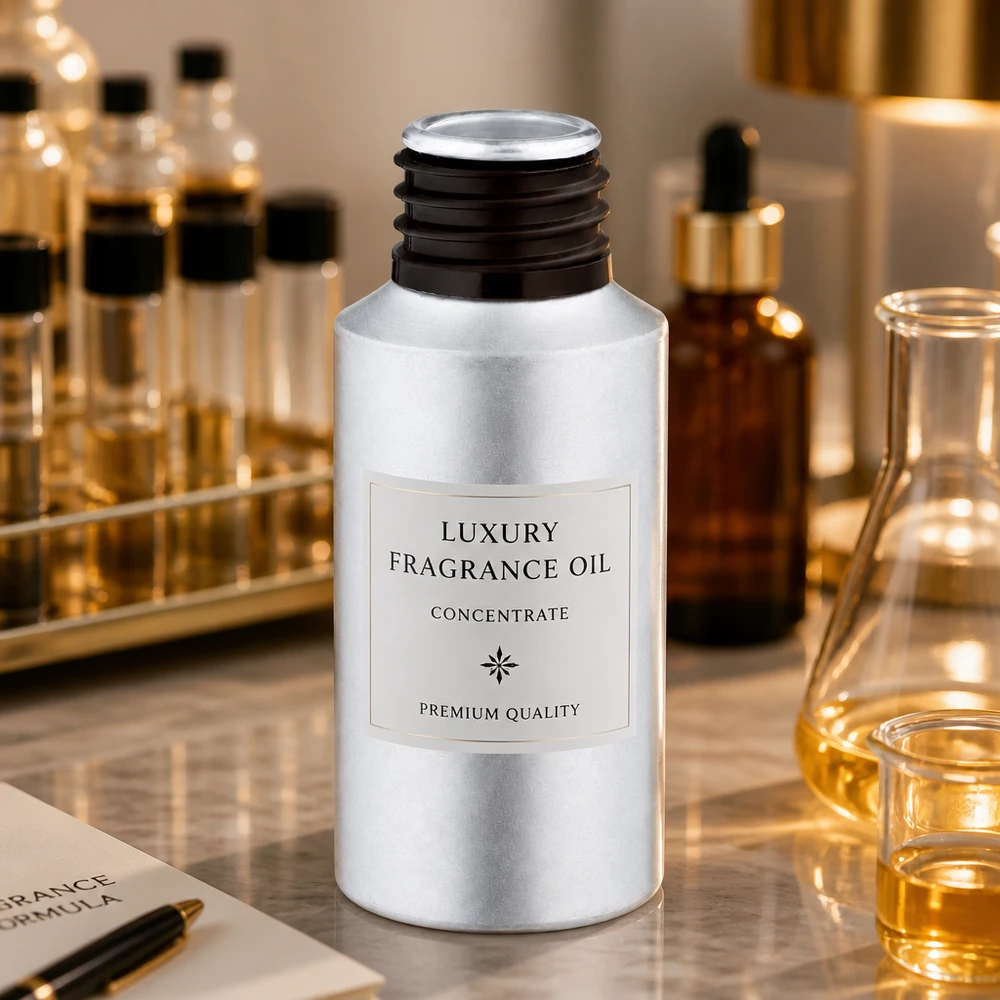 30 ml flaska i picklad aluminium Elegant 30 ml flaska i färgat aluminium med premiumdesign för lyxiga parfymoljor och doftkompositioner