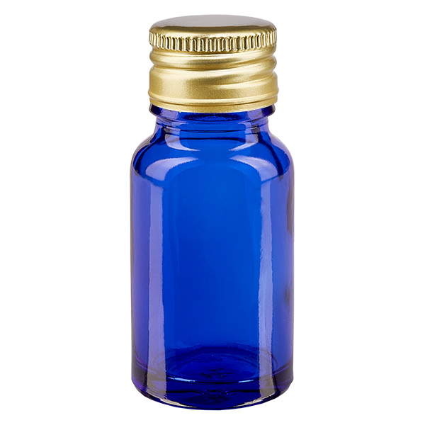 10ml flaska 11mm skruvkork Alu-Gold Standard BlueLine UT18/10