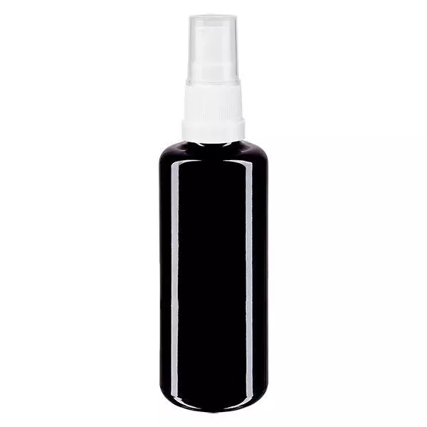 Apoteksflaska violett 50ml spraylock vit Apoteksflaska violett 50ml spraylock vit