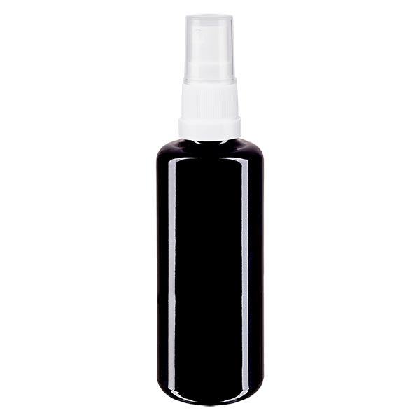 Apoteksflaska violett 50ml spraylock vit