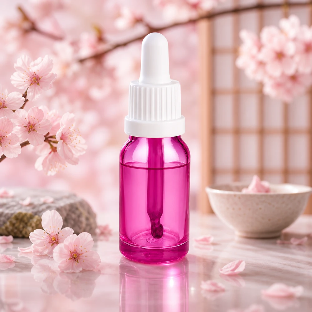 10ml pipettflaska vit Originality skruvkork PurpleLine UT18/10 Elegant 10 ml pipettflaska i ljuslila med vitt dropplock OV PurpleLine UT18/10