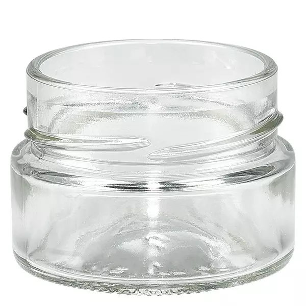 Glasburk 80ml klar, utan lock, tråd TO58djup Glasburk 80ml klar, utan lock, tråd TO58djup