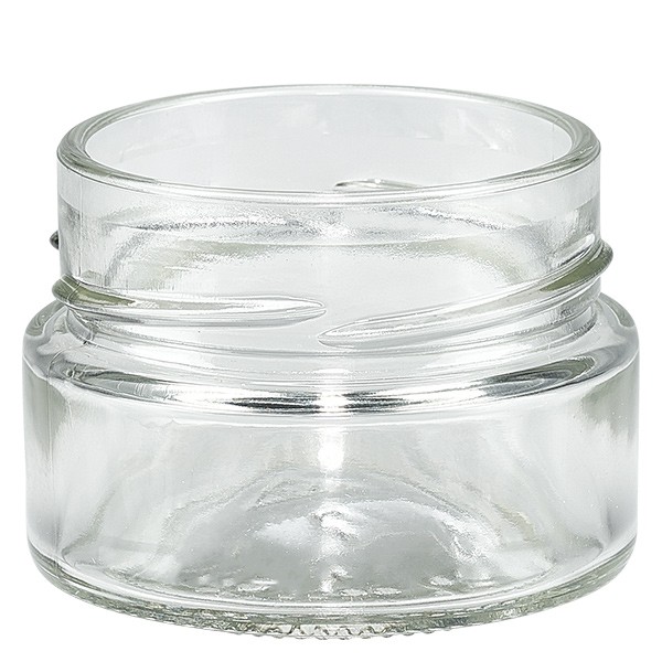 Glasburk 80ml klar, utan lock, tråd TO58djup Glasburk 80ml klar, utan lock, tråd TO58djup