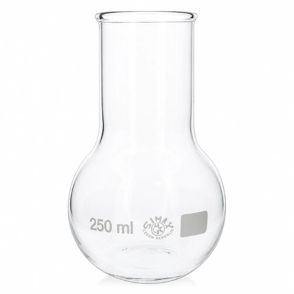 Höftkolv 250 ml bred hals 250 ml kolv med bred hals av klarglas för laboratoriebruk