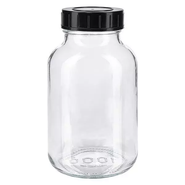 1000ml bredhalsad flaska klarglas med skruvkork 1000ml bredhalsad flaska klarglas med skruvkork